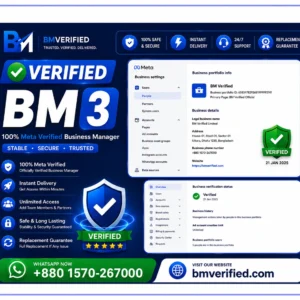 Buy Verified BM 3 Facebook Business Manager for secure Meta business asset management, advertising campaigns, and team collaboration.