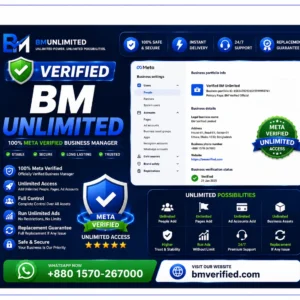 Buy Verified BM Unlimited 2026 Facebook Business Manager with unlimited spend potential for secure Meta advertising, business asset management, and campaign scaling.