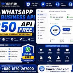 Buy Verified Facebook Business Manager | Verified BM 1 With Whatsapp Api approved | 250 conversation limit