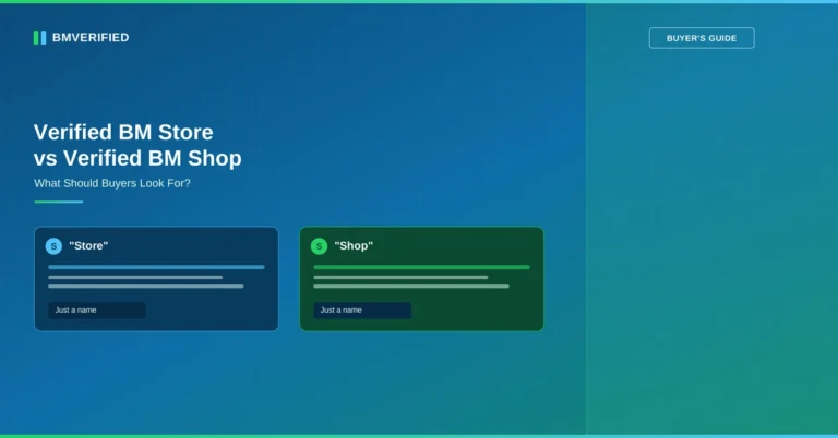 Verified BM Store vs Verified BM Shop: What Should Buyers Look For?
